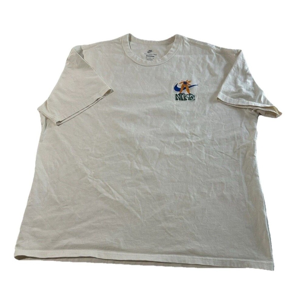 Nike Sportswear Max90 Earth Day Tee FV3740-901 Embroidered XXL Beige Cotton